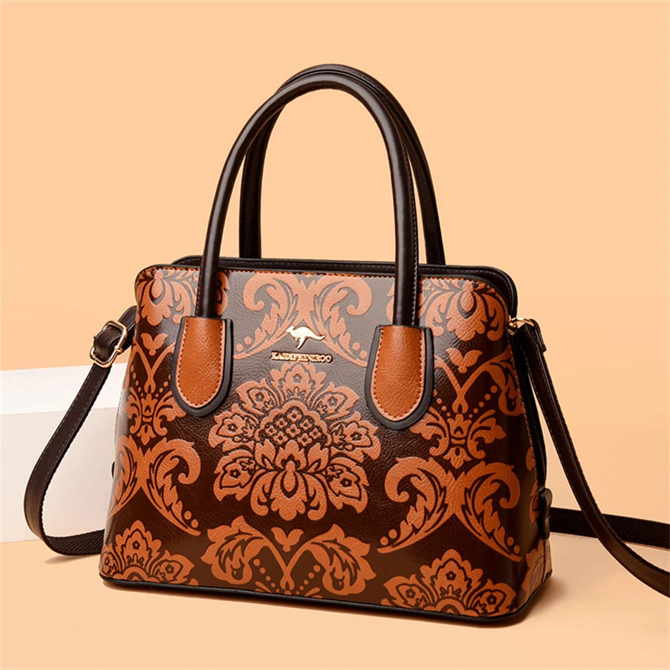 Luxury Flower Pattern Designer Handbag