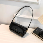 Luxury Ladies Lacquer Leather Shining Fashion Letter Underarm Bags Elegant Classics Commuting Shoulder Bag