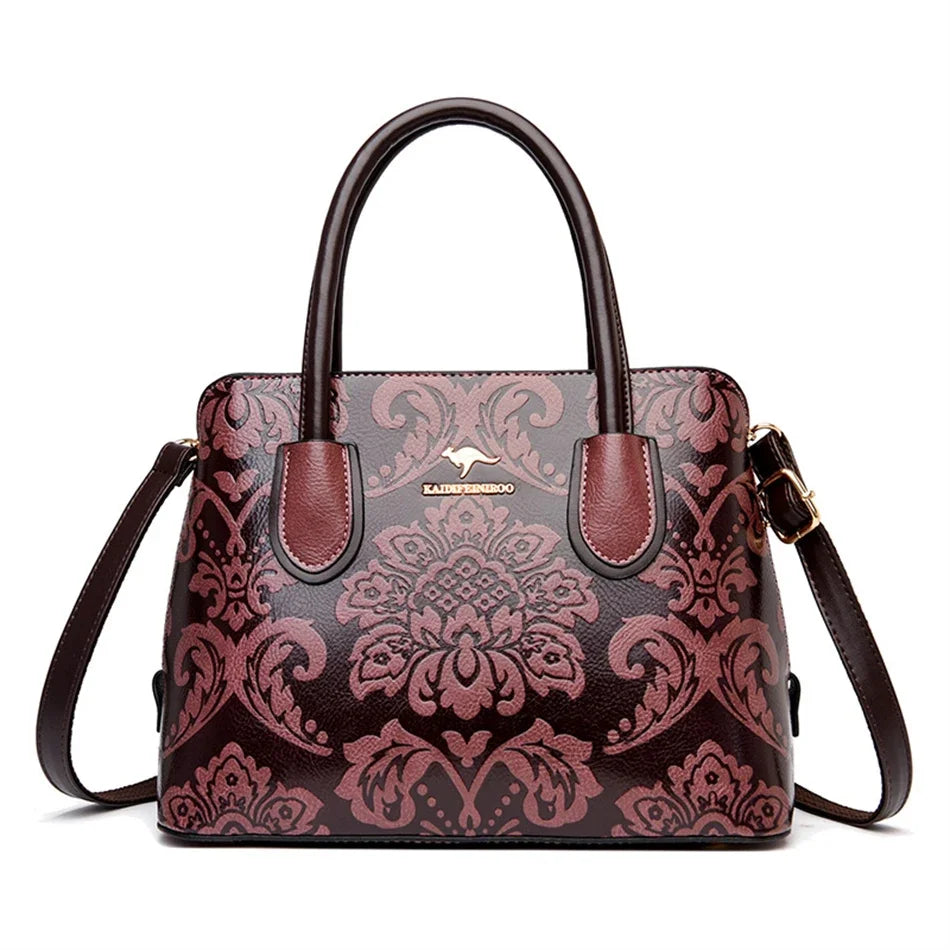 Luxury Flower Pattern Designer Handbag