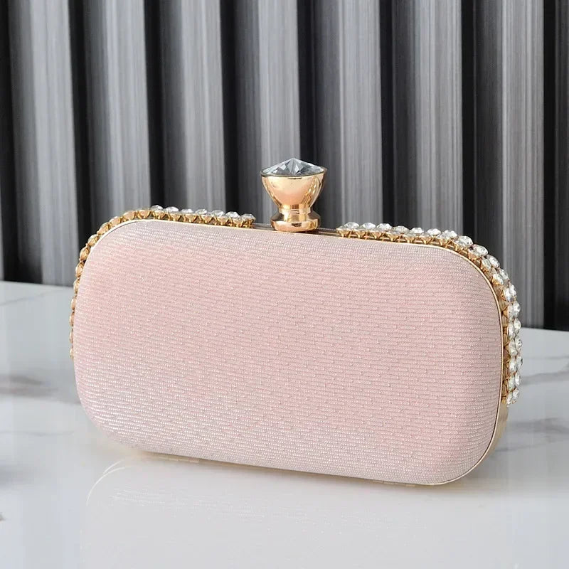 Classic Diamonds Metal Frame Clutches