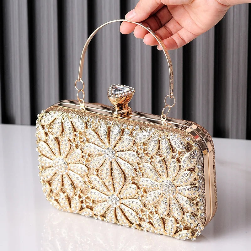 Flower Water Diamond Clutch