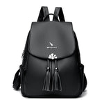 genuine soft leather student school bag