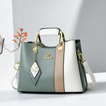 Spliced Leather Large Capacity Woman Handbag