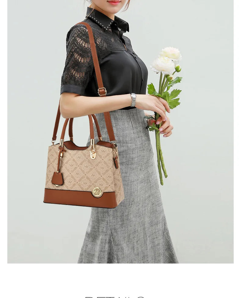 High-Quality Crossbody Retro Print Women's Handbag