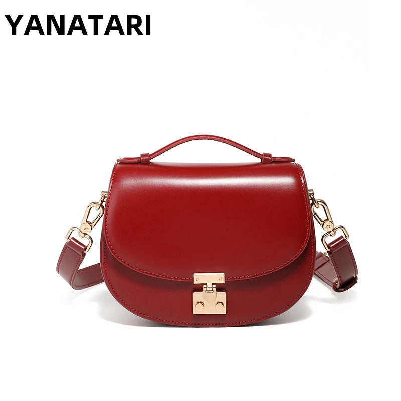 YANATARI Genuine leather woman bag cowhide Shoulder bag
