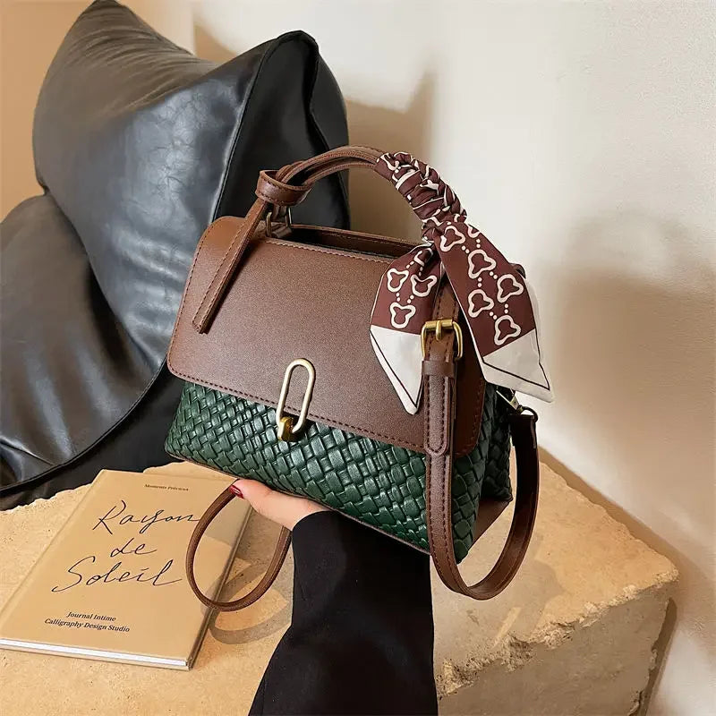 Large-capacity Plaid Commuter Underarm Crossbody Bag