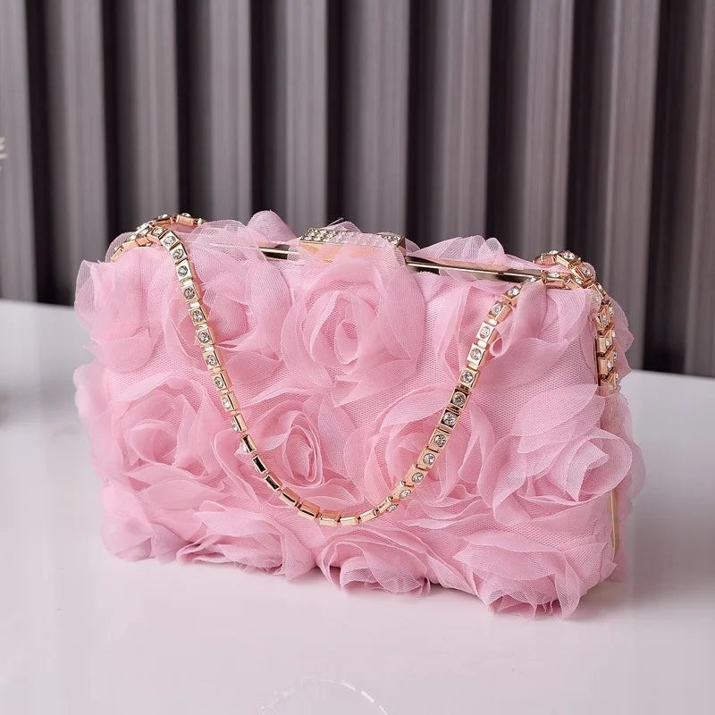 Flower White Floral Purse