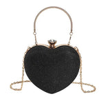 Heart Shape Metal Clutches Bag