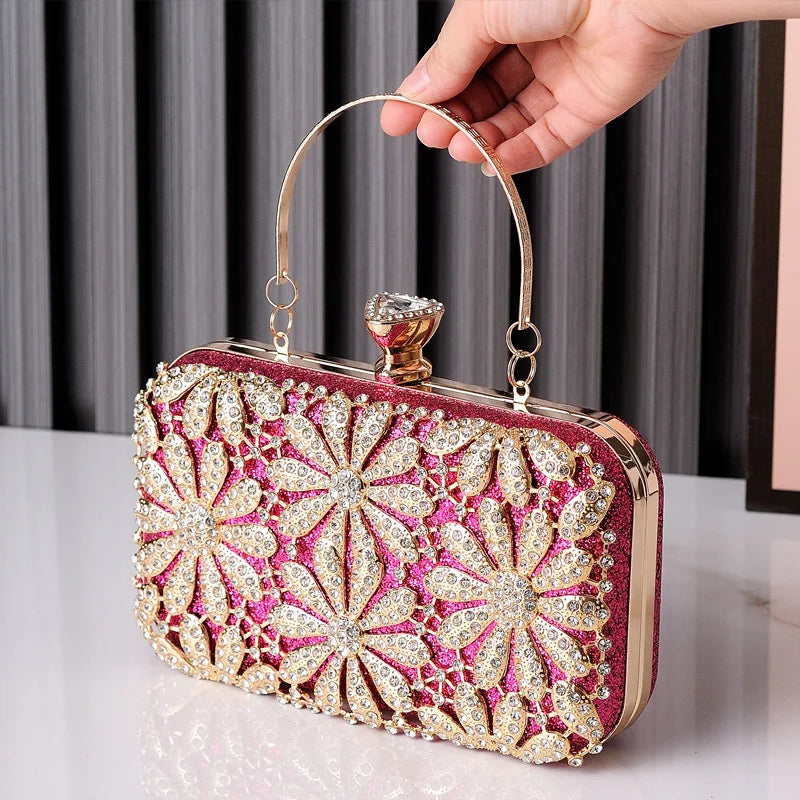 Flower Water Diamond Clutch