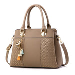 Vintage Luxury Women's Leather Handbag & Wallet Set