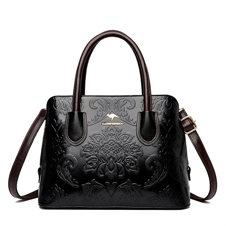 Luxury Flower Pattern Designer Handbag