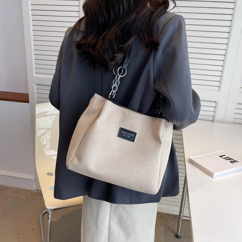 Large-Volume Suede Stylish Commuter Tote Bag For Ladies