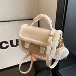 Winter New Women's Plush Small Square Bag
