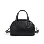 Toptrends Cow Genuine Leather Bowling Small Tote Handbags For Women