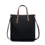 Burminsa Cowhide Genuine Leather Vertical Tote Handbags