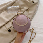Diamond Straw Sphere Evening Clutch Bag