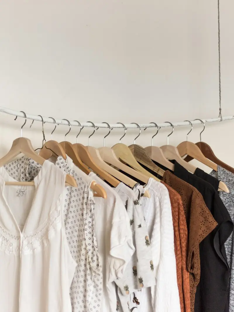 A rail of new arrivals